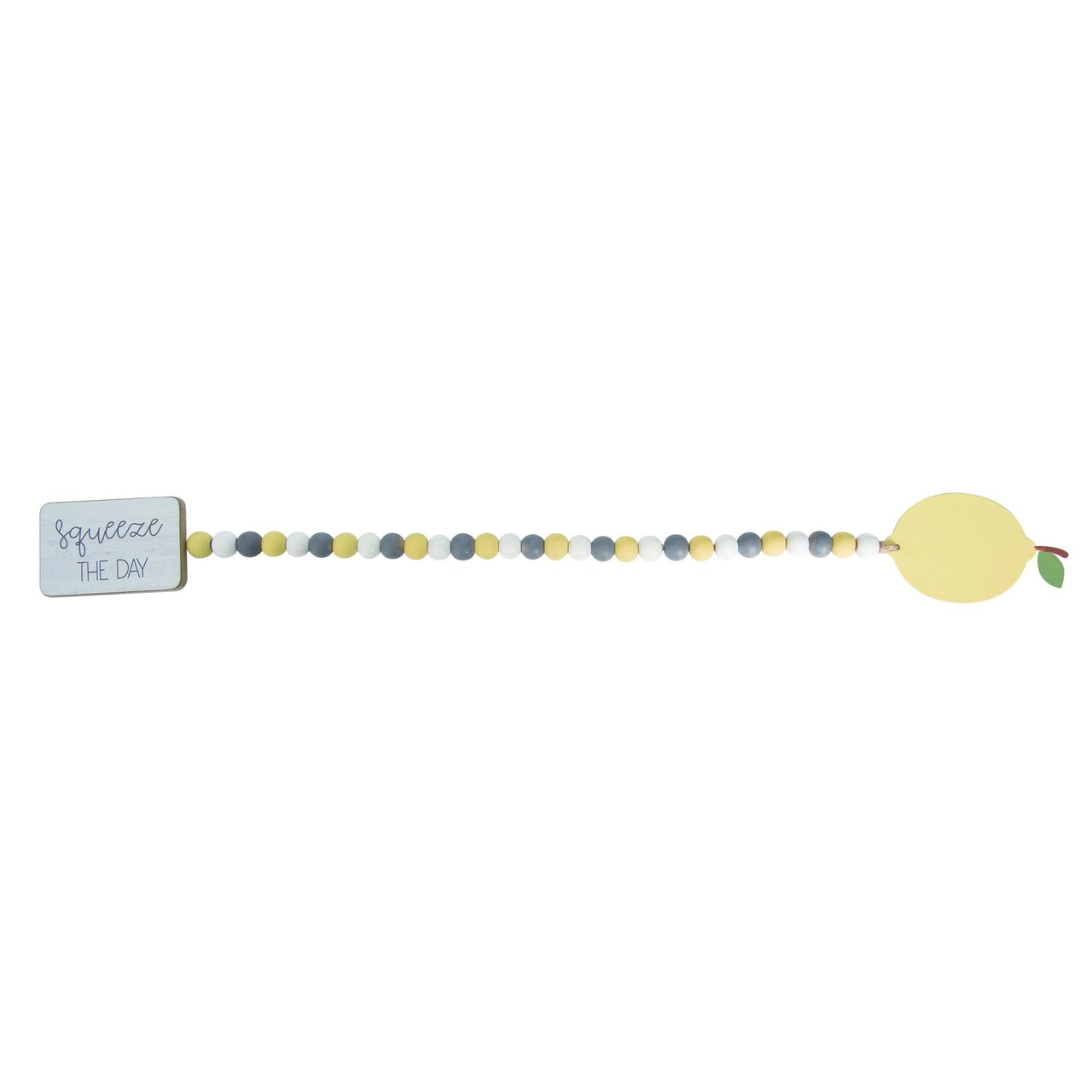 Transpac 22" Multicolor Spring Wood Bead Lemon Garland - Decorative Wall Decor, Banners & Garlands, Indoor Use, Wood, 2.37" H, Multicolor